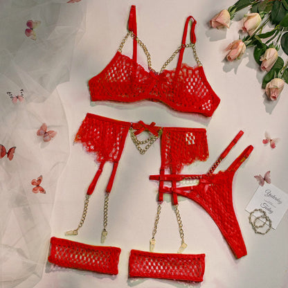 Bright Mesh Metal Four-piece Set