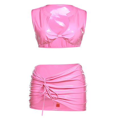 Glossy Girl Skirt Set