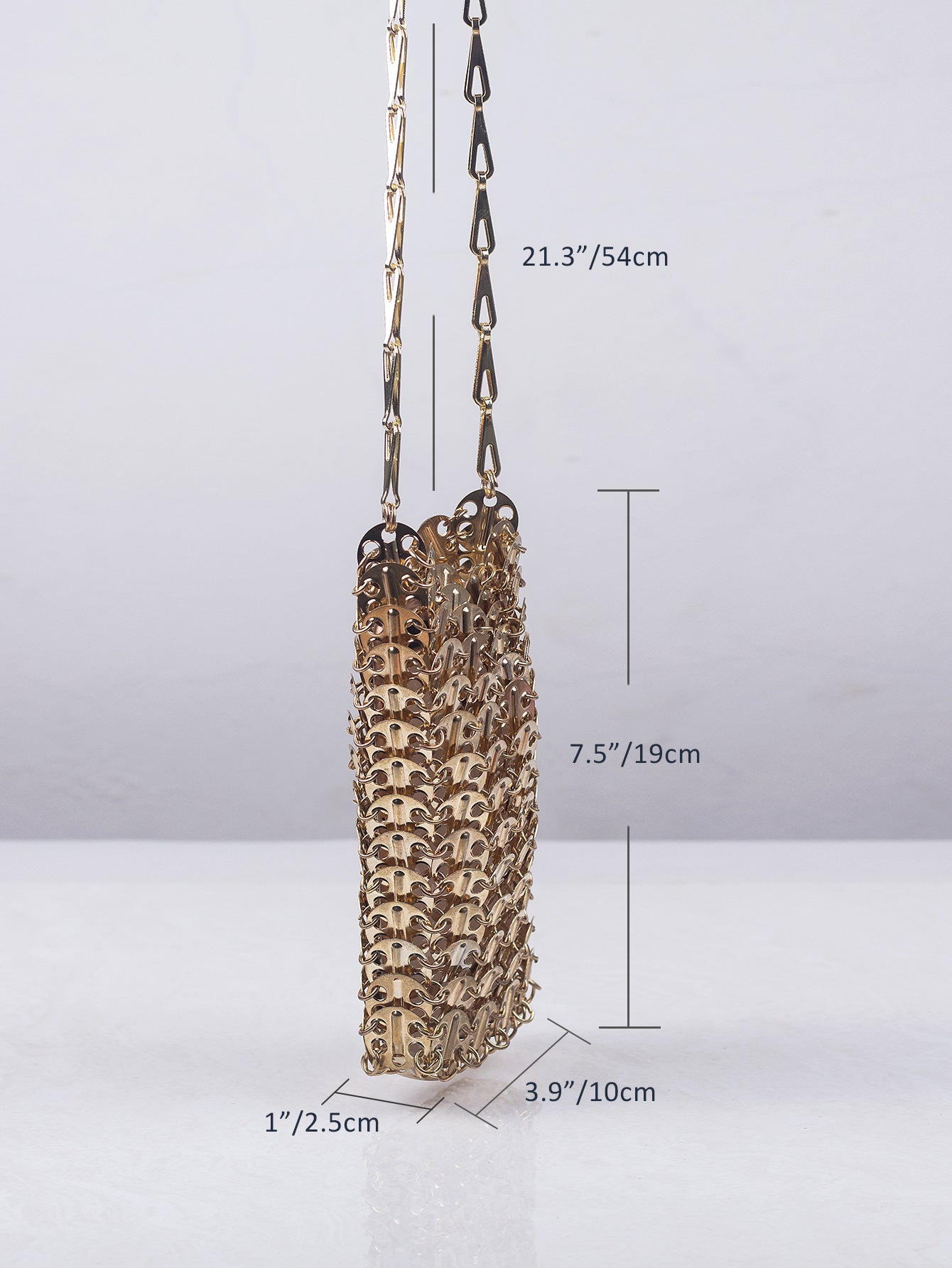 Metallic Gold Sequined Crossbody Bag